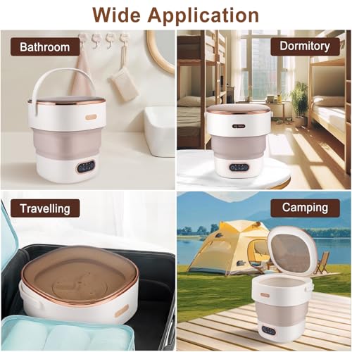 HIUYRFS Mini-Waschmaschine, Tragbare Wasch-maschine 15 l, mit Schleuderkorb, faltbare Wasch maschine für Unterwäsche, Baby- und Kleinwäsche, geeignet für Zuhause, Wohnungen, Wohnheime und Hotels