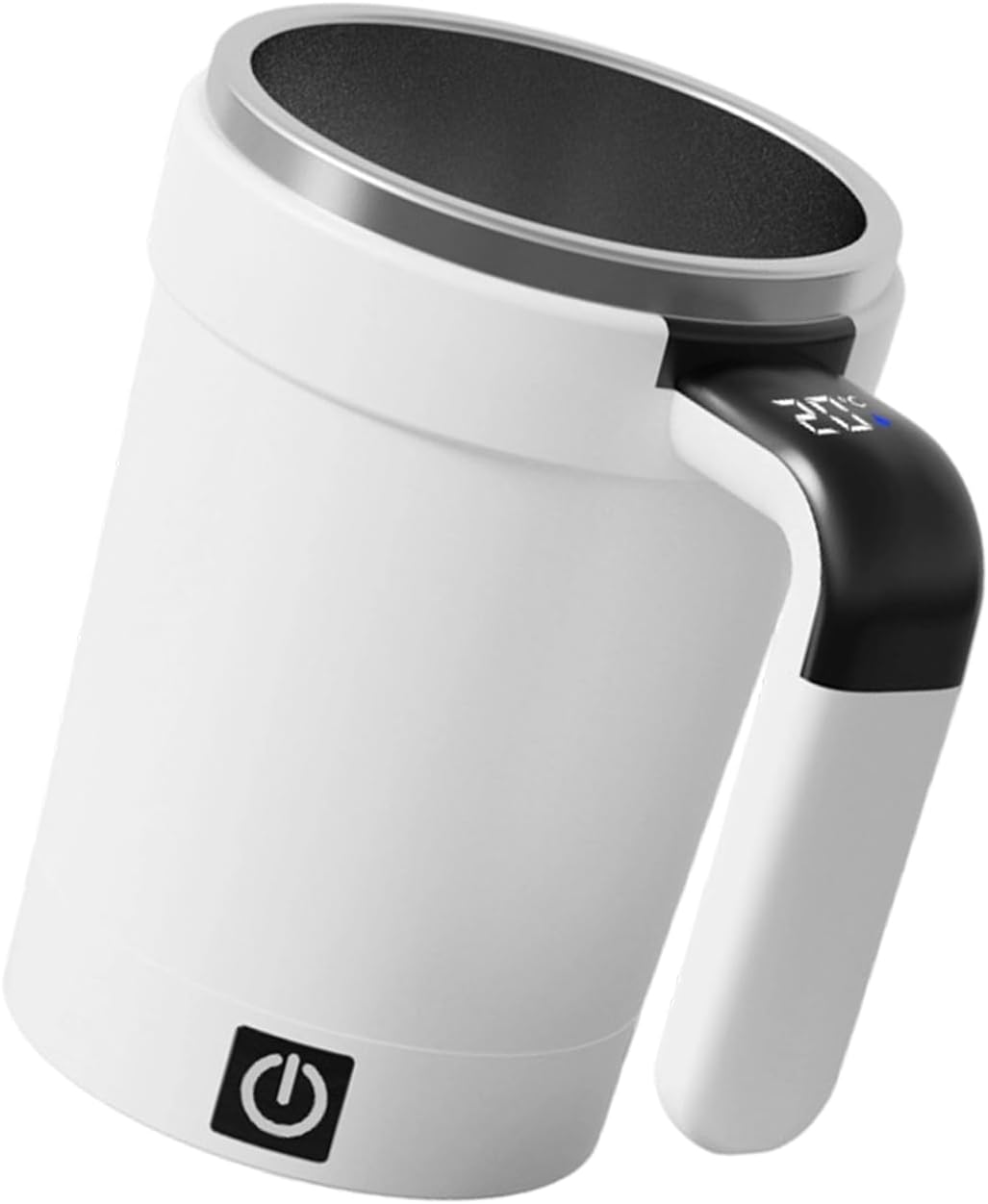 Rulbelok Magnetic Auto Stirring Cup Coffee Protein Shakes Electric Mixer Food Grade Stainless Steel Mixing Mug Detachable Base Automatic Smoothie Maker Cup