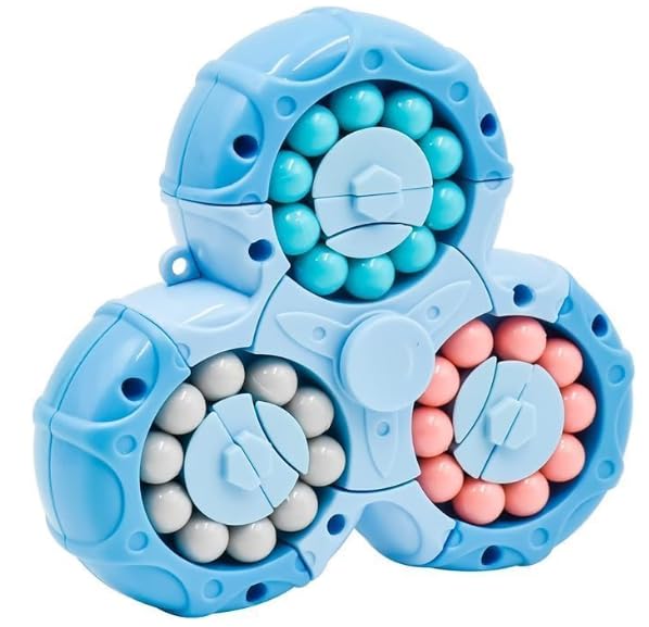 3-in-1 Fidget Spinner Puzzle Ball Toy – Rotating Bead Brain Teaser for Kids & Adults | Stress Relief Sensory Toy | Focus & Anxiety Relief (Multicolor)-picture-11