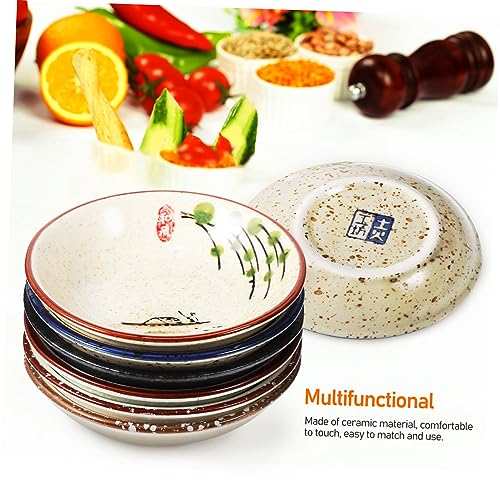 UPKOCH 6 Peças Prato Tigela Lanche Prato Fornecimento De Cozinha Prato De Molho De Cerâmica Tigela D