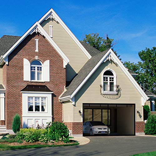 Fbve Magnetic Garage Door Screen With 4 Strapping Tapes For 1 Car Garage 9X7Ft, Reinforced Fiberglass Mesh Door Screen With Closure Weighted Bottom, Durable Magnetic Screen Door Curtain Cover Kit #TOP6