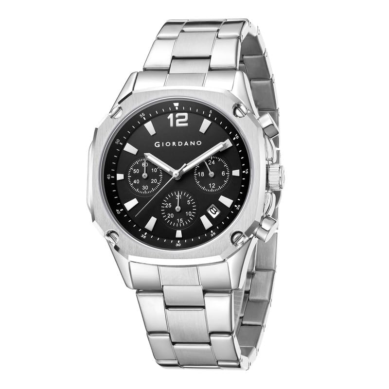 giordano Chronograph Watch for Men with Round Dial, Quartz Movement, Three Sub-Dials, Date Display and Stainless Steel Strap - GZ-50203-picture-26