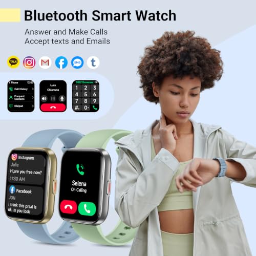 Image of Quican Smart Watches for Men Women, Compatible with iPhone & Android