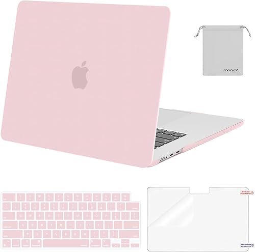 Miniatura 98 de MOSISO Funda compatible con MacBook Air de 15 pulgadas M4 M3 M2 2025 2024 2023 versión A3241 A3114 A2941 con Touch ID, funda rígida de plástico