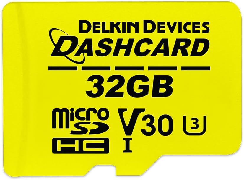 Delkin 128GB microSD Card UHS-I U3/V30 with Adapter – DASHCARD | High-Endurance Memory Card for Dash Cams, Security Cameras, GoPro & More | Up to 275,000 Hours of Use | Fast & Reliable Performance