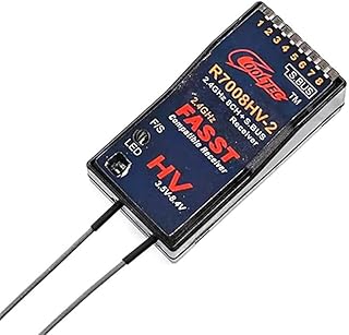 R7008HV-2 Fasst S.Bus 8CH 2.4GHz sbus for Cooltech Receiver Receptor for Futaba 14SG 16SG 16SZ 18SZ 18MZ RC Fixed Wing Car Boat (1PC R7008HV-2)
