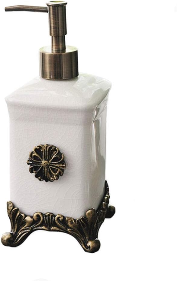 JKL soap dispenser Ceramics Vintage Pump Liquid Soap Dispenser Bathroom Kitchen Sink Hand Soap Dispenser Shower Gel Pump Lotion Bottle, 300ML