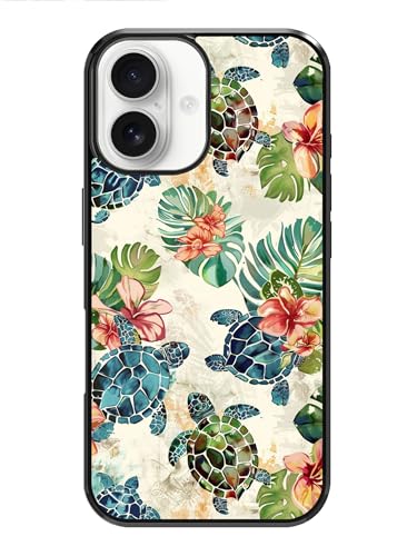 Jeuloth for iPhone 17 Case - Vintage Art Pattern Sea Turtle Designed Phone Cases - TPU Phone Cases - Drop Protection