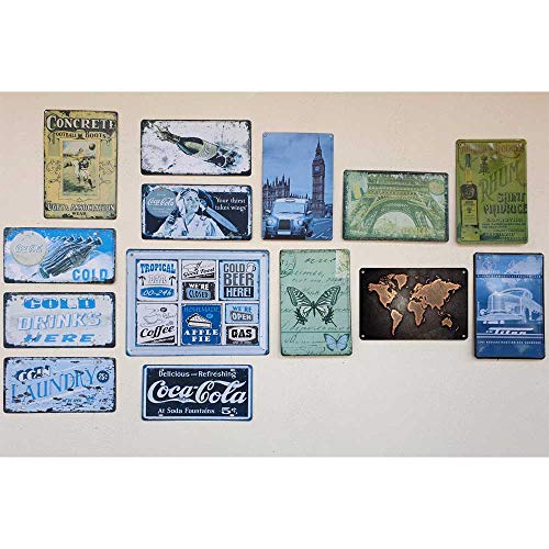 Hosnye World Map Tin Sign Vintage Black Background With Seven Continents Vintage Metal Tin Signs For Men Women Wall Art Decor For Home Bars Clubs Cafes 8X12 Inch #TOP3