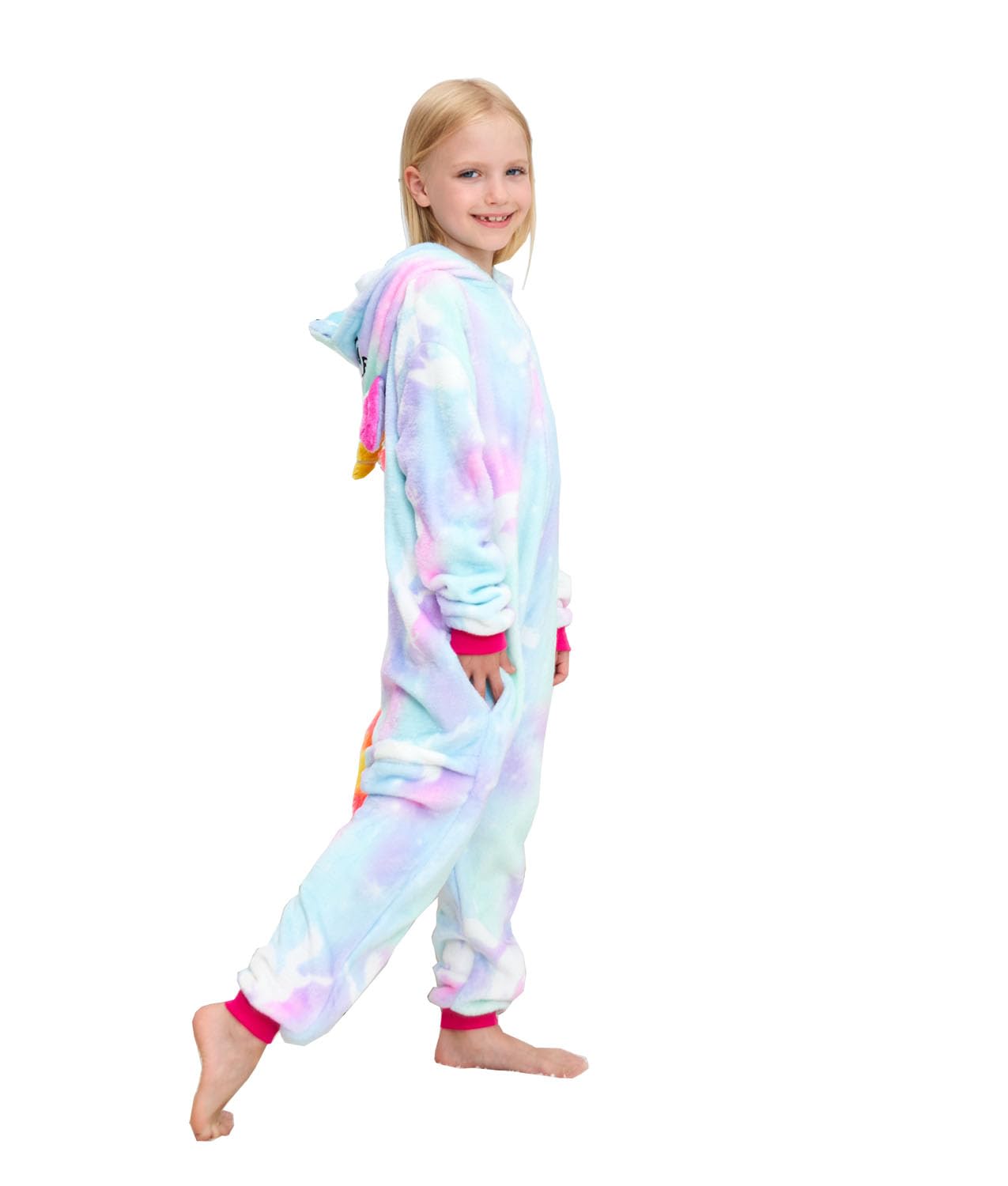 Fzhzcos Animal Onesie Kids Pajamas Cosplay Costume Christmas Costume for Girls and Boys