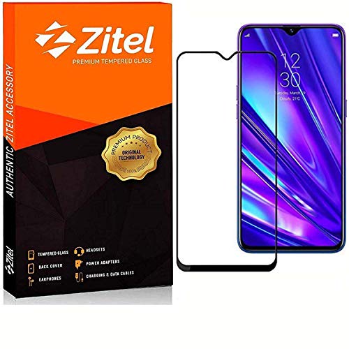 Image of Zitel Tempered Glass Screen Protector for Redmi 8 / 8A (Black) Edge-to-Edge Full Screen Coverage With Installation Kit