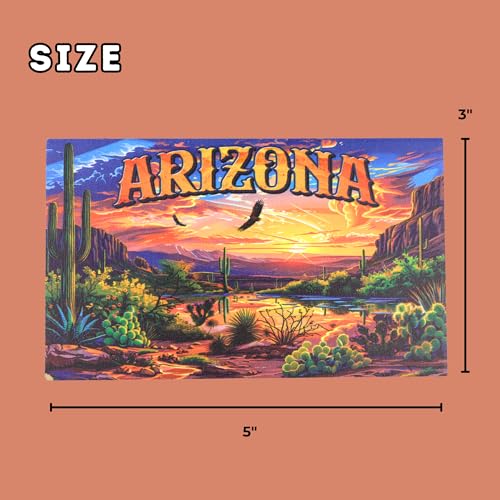 Imán decorativo rectangular Arizona 5" x 3" miniatura 2