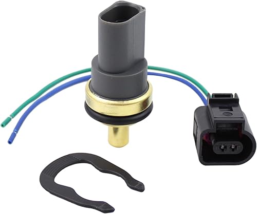 Sensor de temperatura del refrigerante de agua con arnés de conector para Audi A3 A4 A5 A6 A7 A8 para VW Beetle CC Eos Touareg Tiguan Passat Jetta