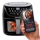 PowerXL™ Freidora de Aire con Tecnología Inteligente Compatible con WIFI y Bluetooth, Capacidad 5.7Lts, 10 Funciones,...