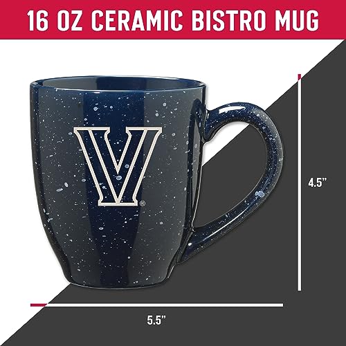 Image of Rico Industries NCAA Villanova Wildcats Navy Blue Personalized 16 oz Team Color Laser Engraved Speckled Ceramic Coffee Mug