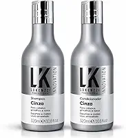 Kit Matizador Cinza Shampoo + Condicionador para Cabelos Grisalhos, Brancos e Platinados, Efeito Antiamarelado e Brilho Natural