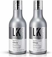 Kit Matizador Cinza Shampoo + Condicionador para Cabelos Grisalhos, Brancos e Platinados, Efeito Antiamarelado e Brilho Natural
