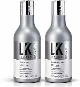 Kit Matizador Cinza Shampoo + Condicionador para Cabelos Grisalhos, Brancos e Platinados, Efeito Antiamarelado e Brilho Natural
