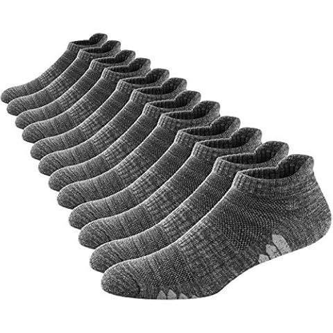 Ueither Men's Low-Cut Ankle Running Socks Breathable Cushioned Trainer Socks Sports Socks Cover