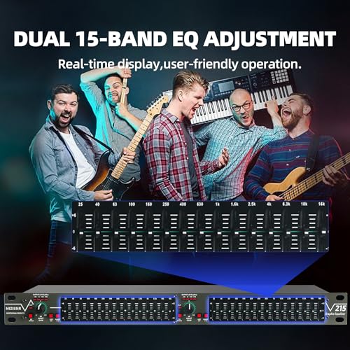 Ecualizador gráfico profesional de 15 bandas y conjunto crossover estéreo de 2/3 vías o mono de 4 vías miniatura 3