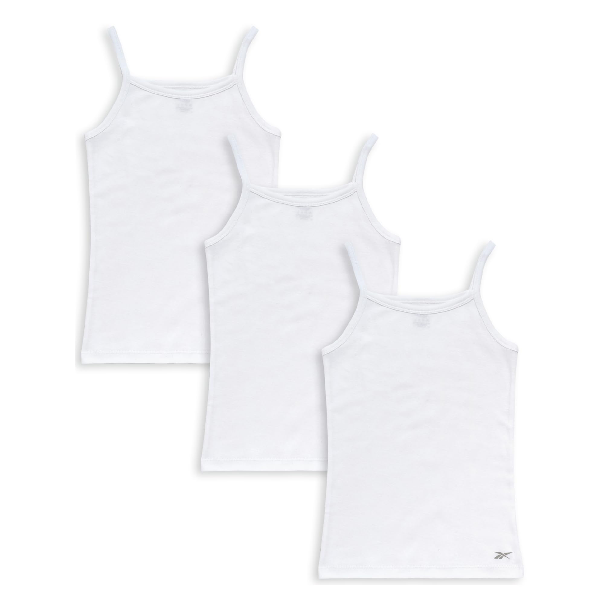 Reebok Girls Camisole - 3 Pack/6 Pack Super Soft Tag-Free Lightweight Cotton Cami Tank Top Undershirts for Girls