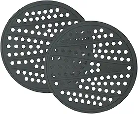 Protetor de Silicone Atóxico para Fogão de Indução Naxos - Conjunto com 02 unidades – Resistente até 240 °C, Antiderrapante. Produção Nacional, almofada protetora contra riscos. Cor: Preto