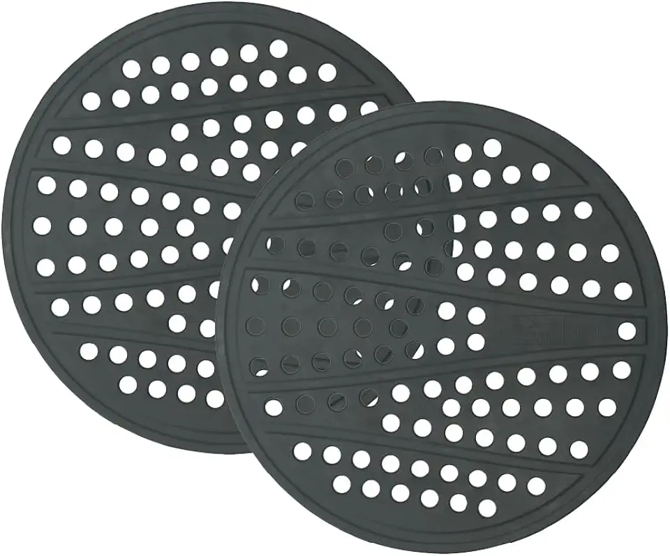 Protetor de Silicone Atóxico para Fogão de Indução Naxos - Conjunto com 02 unidades – Resistente até 240 °C, Antiderrapante. Produção Nacional, almofada protetora contra riscos. Cor: Preto