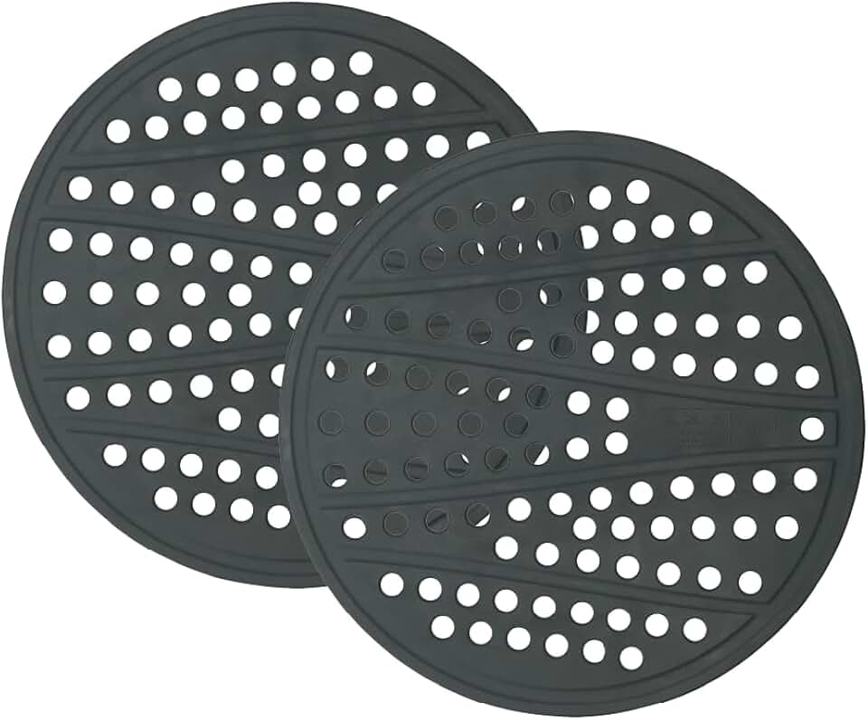 Protetor de Silicone Atóxico para Fogão de Indução Naxos - Conjunto com 02 unidades – Resistente até 240 °C, Antiderrapante. Produção Nacional, almofada protetora contra riscos. Cor: Preto