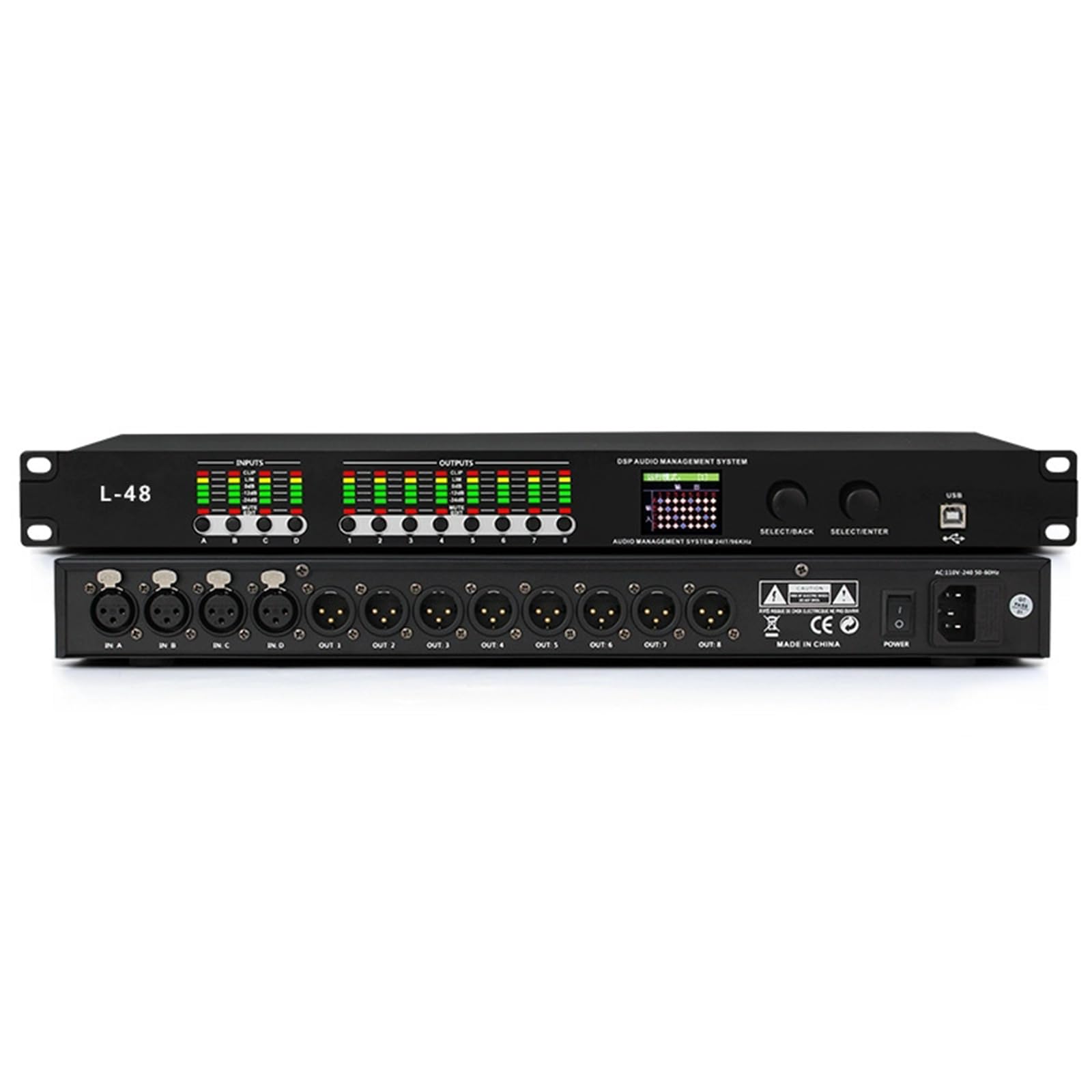 Digitaler Audioprozessor, Professioneller Karaoke-Effektor Mit 16 Voreingestellten Modi, Einstellbar Über PC-Schnittstelle, Verhindert Heulen, Für Hallgeräte, Bühnen, Kirchen