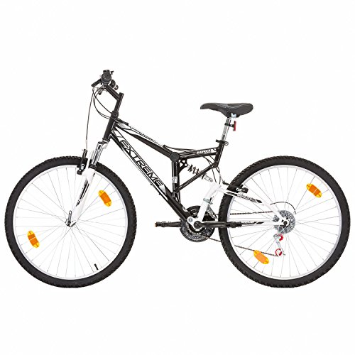 Probike Extreme 26 Zoll Fahrrad Mountainbike Vollfederung Shimano 18 Gang Herren-Fahrrad, Damen-Fahrrad, Jungen-Fahrrad Mädchen-Fahrrad, geeignet ab 155 – 180 cm (Schwarz) – Bild 8