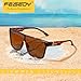 FEISEDY Sunglasses for Women Men, Fashion Mirrored Single Lens, Driving Beach Sunnies UV400 Shades B2996 Leopard/Tea