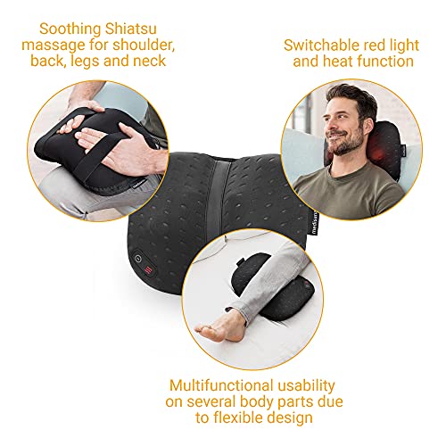 medisana CL 300 Shiatsu-Massagekissen mit Wärmefunktion, individuelle ergonomische Anpassung an den Rücken mit 4 Massageköpfen für Schultern, Rücken, Beine und Nacken - Image 7