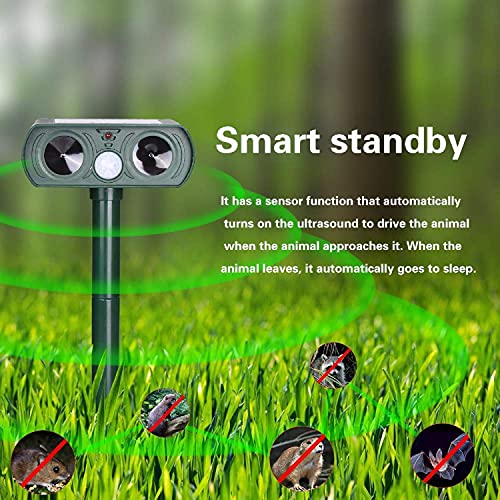 N3 ZELEK Katzenabweisendes Ultraschall Schädlingsbekämpfungsmittel Cat Scarer Fox Abschreckung STARKE Solarbatterie Cat Abschreckungsgarten UPGRADE Hundebett Garden Fox Repellent Tier Vogelschrecken - Afbeelding 7