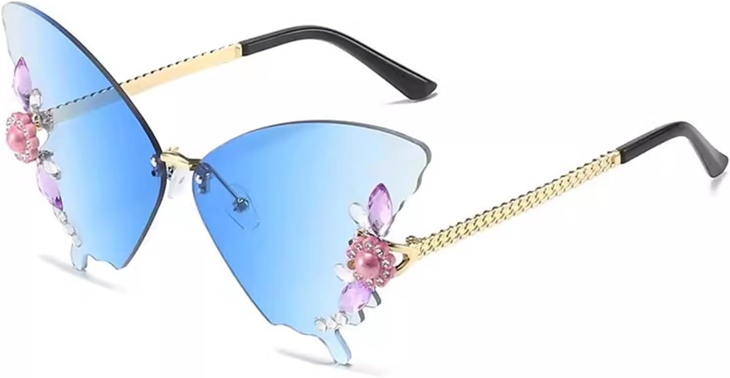 Birthday Glasses for Women Female Inlaid Diamond Shape Temperament Sunglasses Street Party
