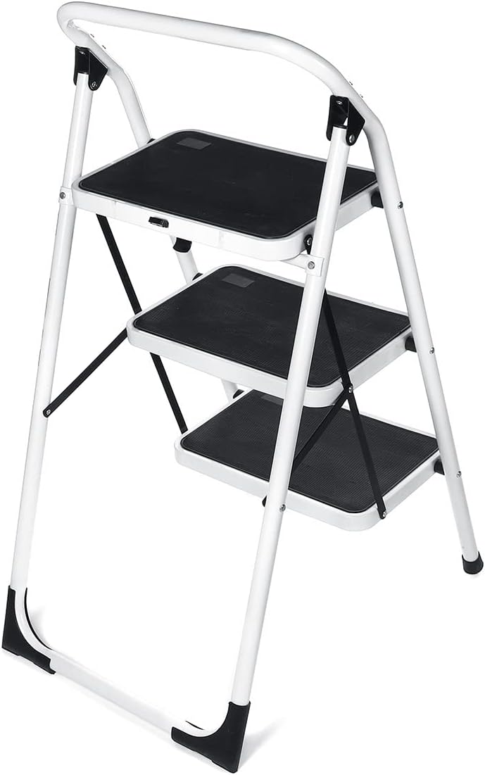 Step Ladder Aluminum Ladder Foldable ladders Folding Ladder Step Ladder 3 Step Folding for attic Ladder Library Ladder Folding Step Stool
