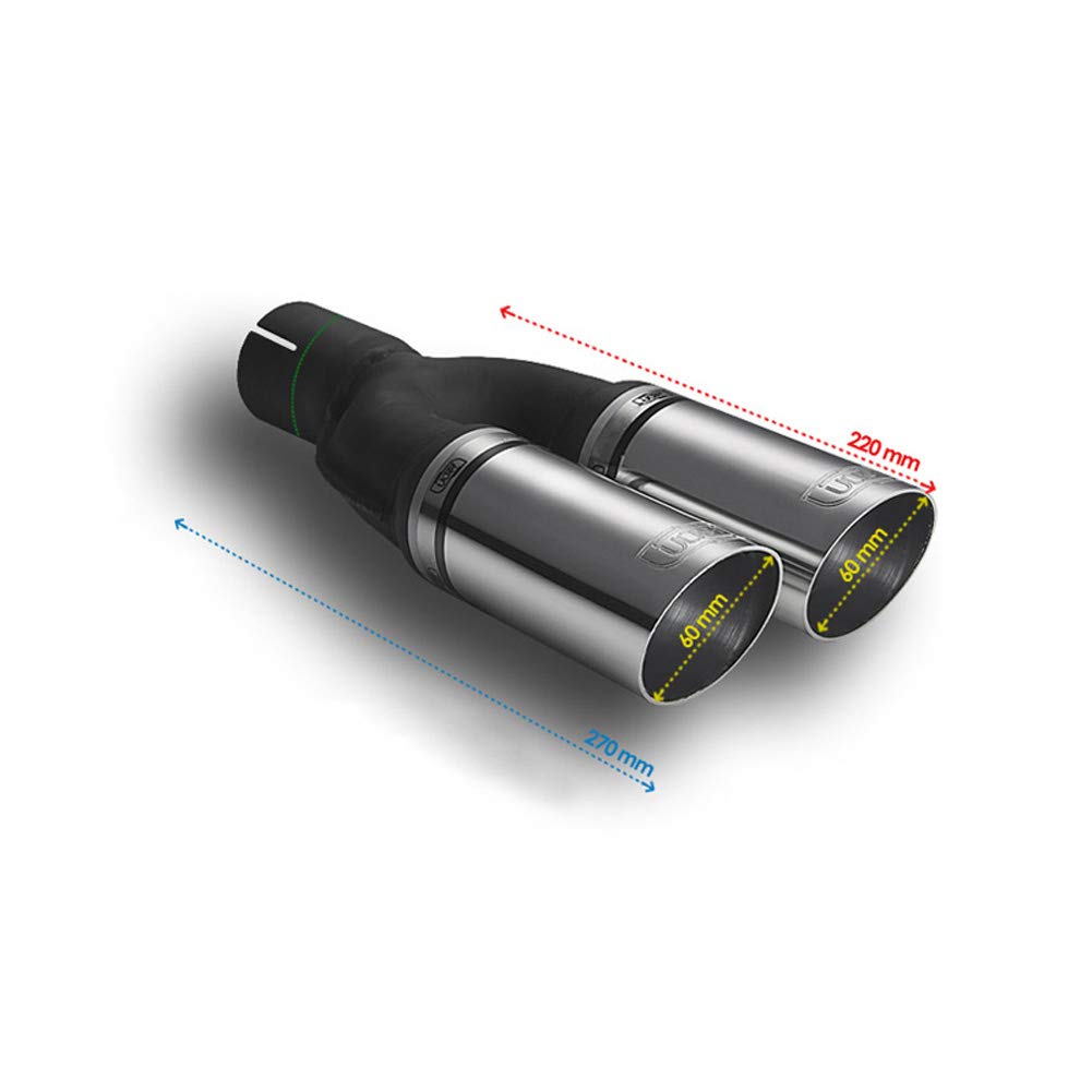 Embout échappement Ulter Sport Race - Inox 60mm Longueur 150mm