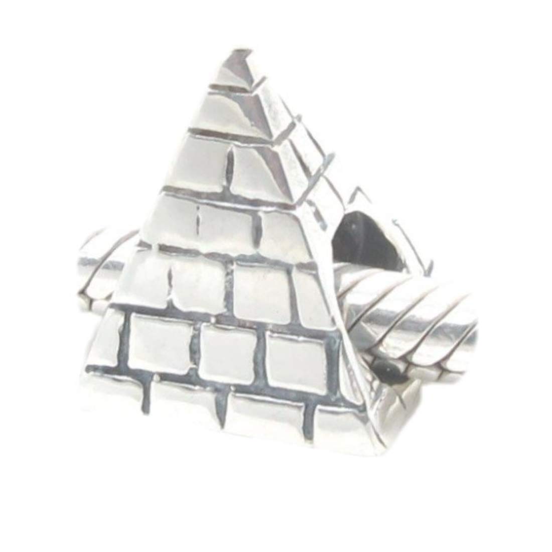 Beads Hunter Egypt Pyramid Tower Charm 925 Sterling Silver