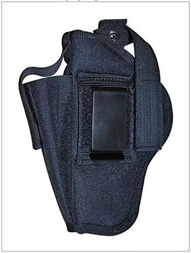 Tactical Belt Holster with Pouch – Ambidextrous Clip-On Holster Compatible with Multi-Mount Vehicle Seat System