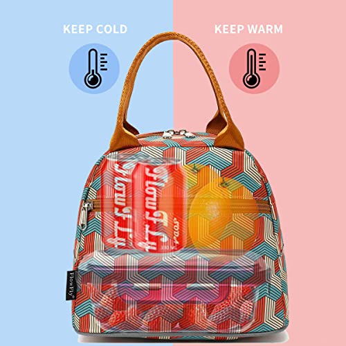 Flowfly Lunch Bag Tote Bag Lunch Organizer Lunch Holder Insulated Lunch Cooler Bag For Women/Men,Red #TOP1