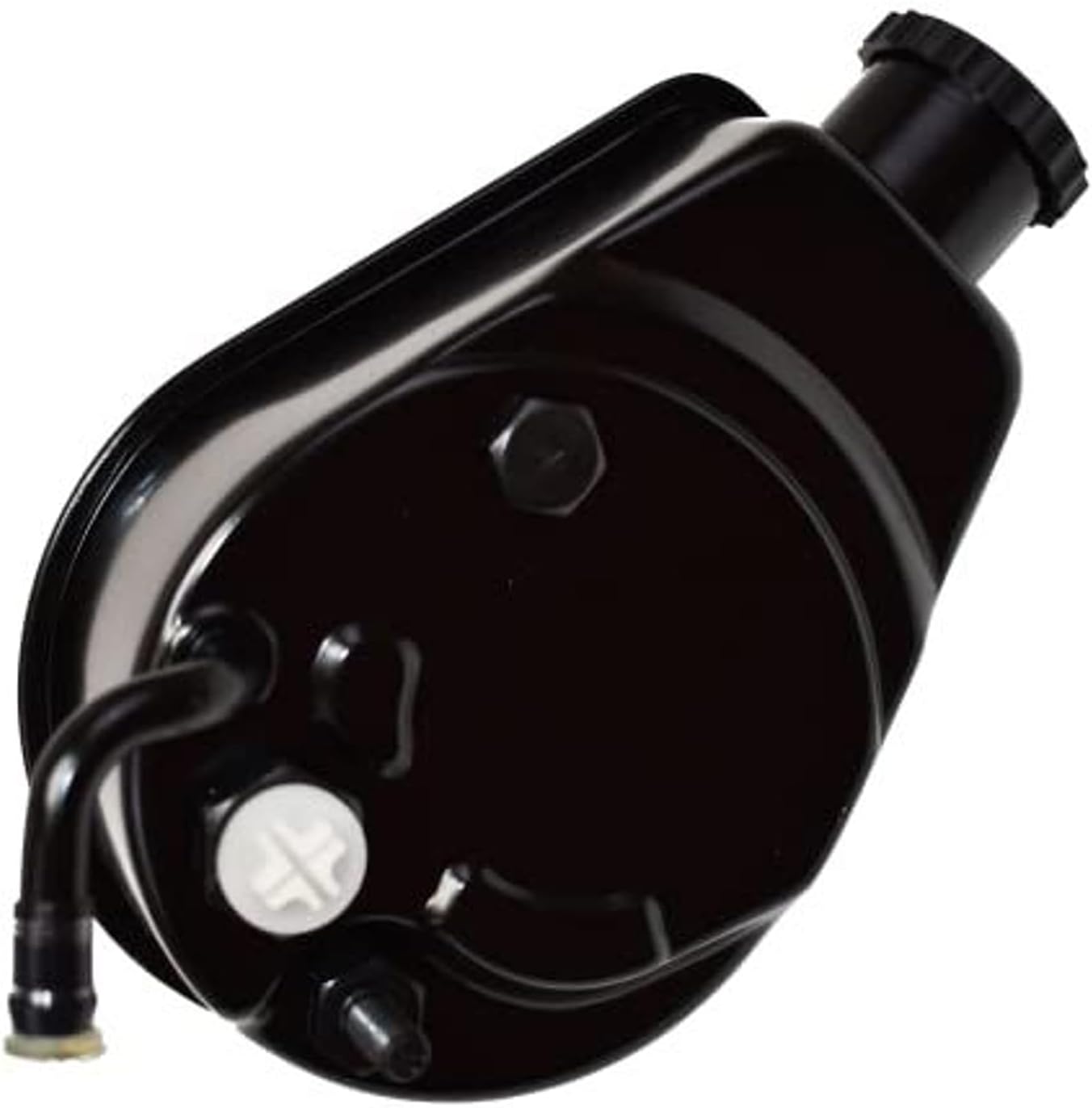A-Team Performance Power Steering Pump Kit - Saginaw P Series Design - Billet Aluminum Power Steering Cap - Compatible with GMC, Chevrolet, Buick & Pontiac Models - Black