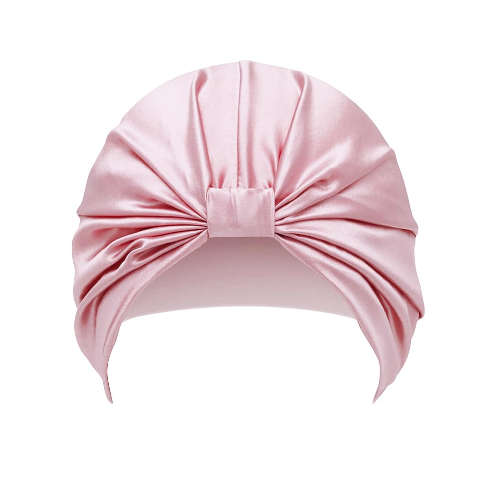 townssilk Gorro de noche para mujer, 100% seda de morera, gorro de ducha de seda de 16 mommes, bueno para el cabello, protege el cabello, gorro de noche de seda, doble capa, canela — view 7