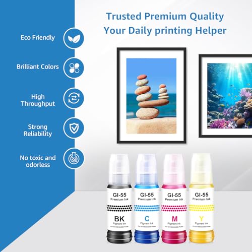 Encre GI55 anti-bavure pour corriger les défauts d'impression sur Maxify GX1050 - 2