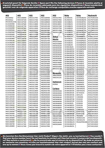 DEKAROX Zweikreis Energieregler rechts steigend für EGO 50.55021.100 5055021100 für AEG Electrolux 305170621/0 3051706210 für Kochfeld Herd