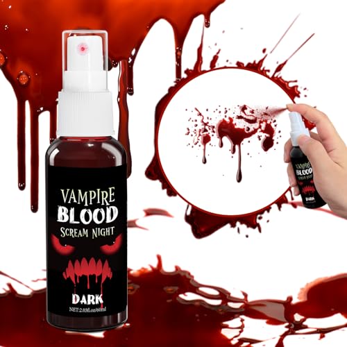 Fake Blood Spray, 2.03 oz Vampire Blood Splatter, Halloween Fake