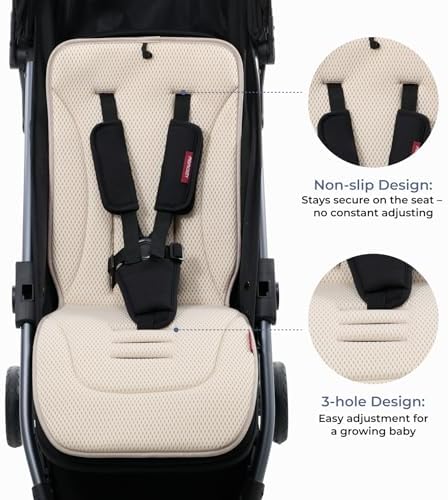 Momcozy Reversible Stroller Seat Liner, Mesh & Water-Resistant Sides - 3