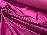 Hochwertiger glänzender Stoff (elastisch, reißt nicht, fließend, fällt schön, griffig): Lamé Stoff, Glitzerstoff, Metallic, Metall Stretch, Karnevalsstoff, Faschingsstoff, VE: 0,5m, Farbe: Pink
