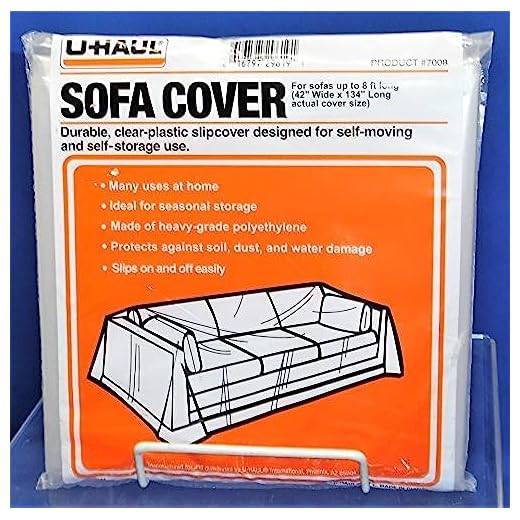 U-Haul Moving & Storage Sofa Cover (Fits Sofas up to 8' Long) - Water Resistant Plastic Sheet Couch Protection - 42" x 134"