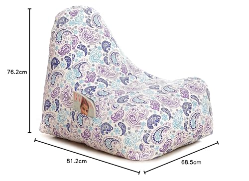 Image of Style Homez Hackey Cotton Canvas Paisley Printed Bean BagXXL Size Filled with Beans Fillers