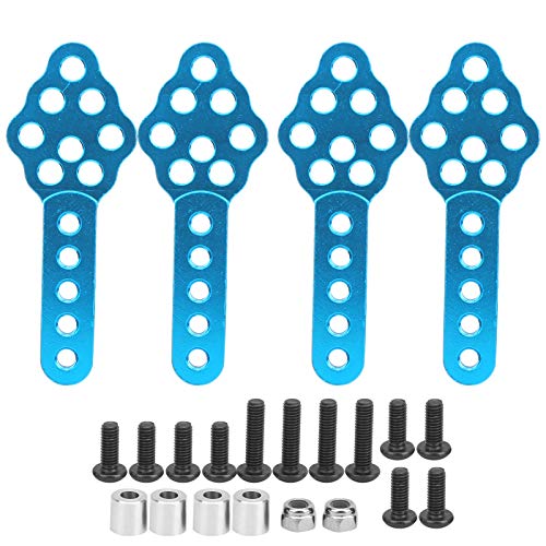 4Pcs RC Car Shock Absorber Mount Adjustable Aluminium Alloy Height Angle Stand Compatible with SCX10 1/10 RC Crawler(Blue) Model Car Accessories