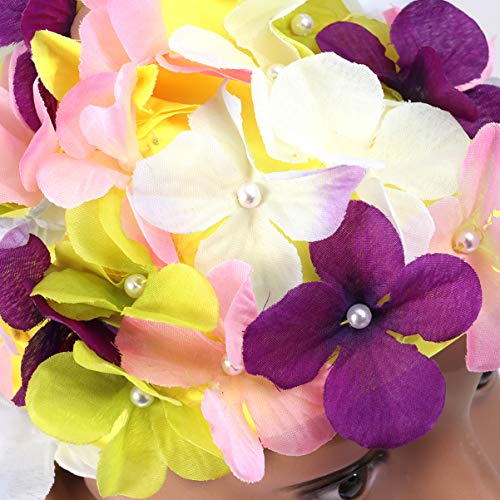 Favomoto Swim Cap Flower For Women Floral Caps Swim Turban Waterproof Swim Cap For Long Hair Petal Stylish Swimming Hat Bathing Caps Ear Hair Protection Easy To Put On And Off Size #TOP2